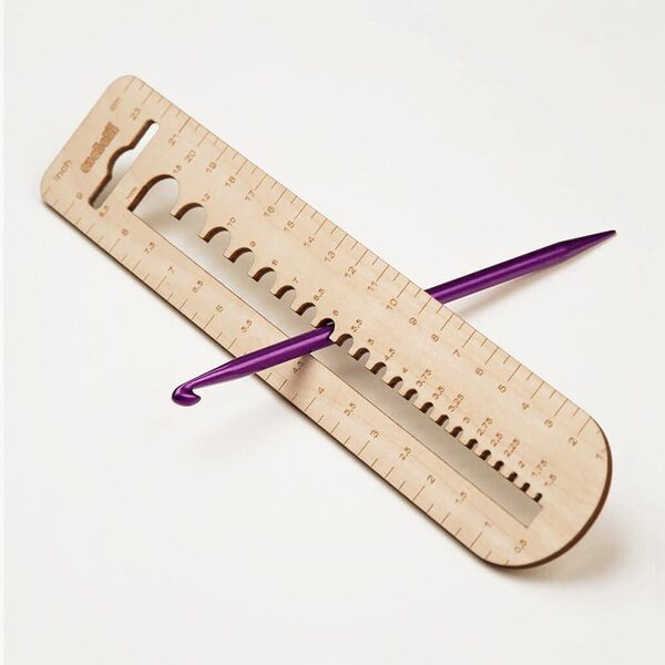 Calibro Houten Brei- en haaknaaldenmeter set Addi