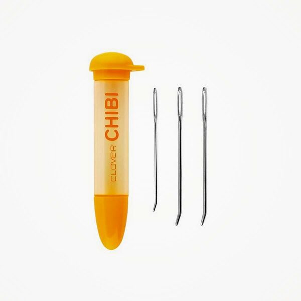 Tapestry Needle set Oranje 3 naalden Chibi gebogen punt koker Clover Tapestry Needle set Oranje 3 naalden Chibi gebogen punt koker Clover