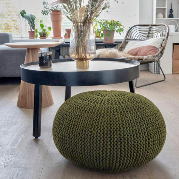 Zpagetti Poef Olijf Brei- en Haakpakket Hoooked Zpagetti Poef Olijf Brei- en Haakpakket Hoooked