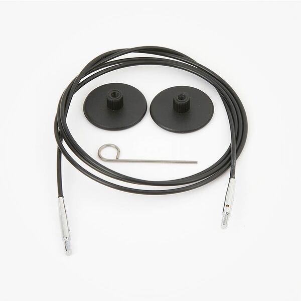 Zwarte kabel voor verwisselbare naaldpunten KnitPro