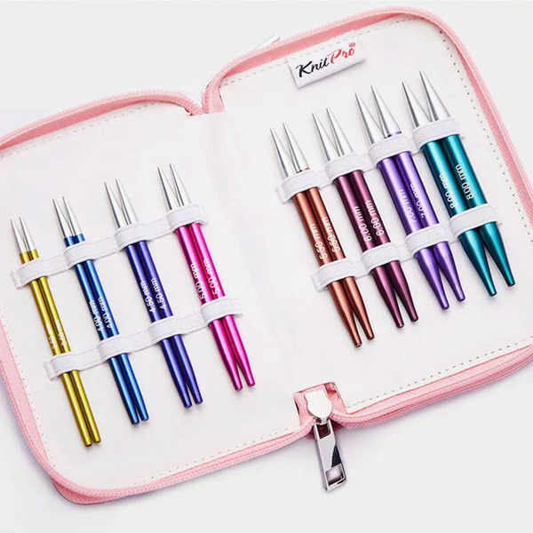 Zing 10cm Korte Verwisselbare Deluxe Rondbreinaaldenset KnitPro Zing 10cm Korte Verwisselbare Deluxe Rondbreinaaldenset KnitPro