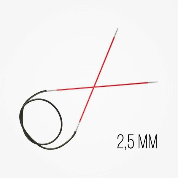 Zing Vaste Rondbreinaalden 2,5 mm naalddikte KnitPro Zing Vaste Rondbreinaalden 2,5 mm naalddikte KnitPro