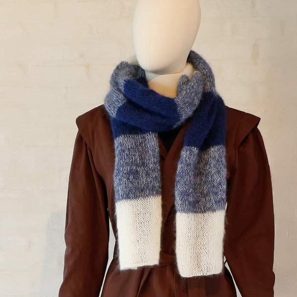 Farah, Gebreide Ombre sjaal in Mohair Breipakket Wolnut Farah, Gebreide Ombre sjaal in Mohair Breipakket Wolnut