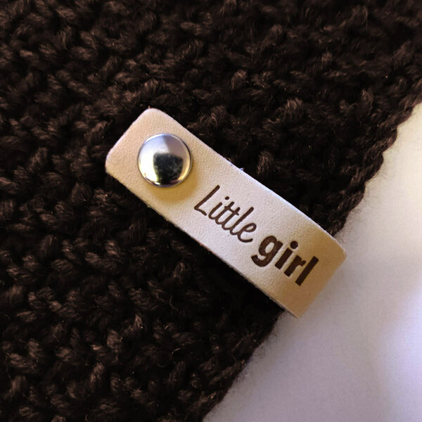 Leren label Little Girl Leren label Little Girl