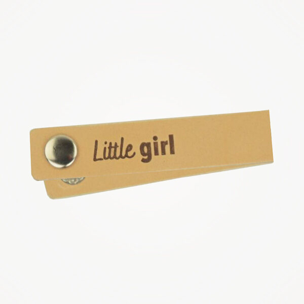 Leren label Little Girl