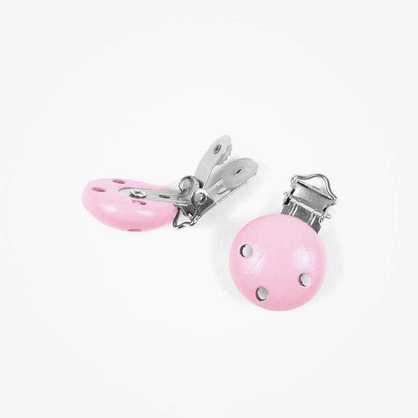 Houten speenclip 30 mm Roze Houten speenclip 30 mm Roze