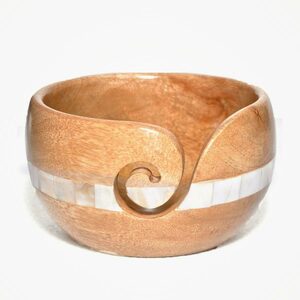 Houten Yarn Bowl Parelmoer Durable Houten Yarn Bowl Parelmoer Durable