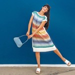 Jurk met strepen in Fair Cotton Infinity Breipakket Katia