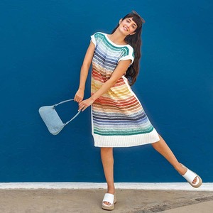 Jurk met strepen in Fair Cotton Infinity Breipakket Katia