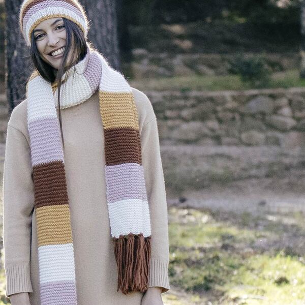 Supreme Merino Sjaal en muts Breipakket Katia Supreme Merino Sjaal en muts Breipakket Katia