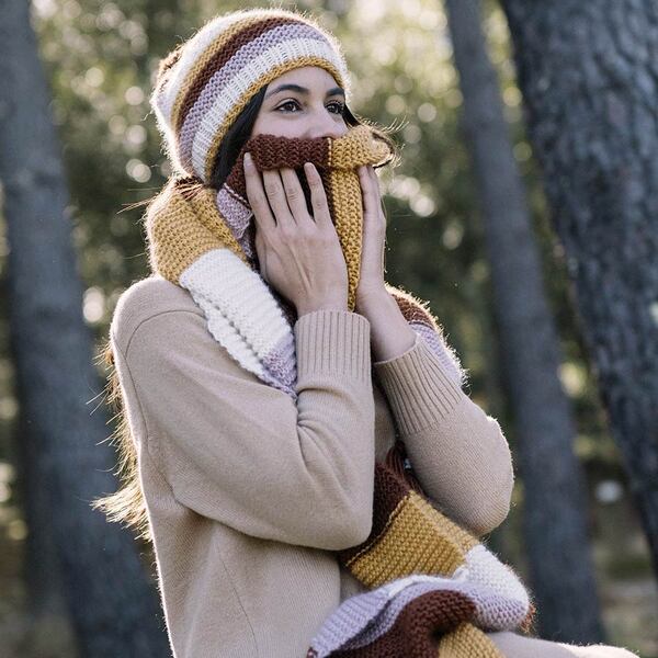 Supreme Merino Sjaal en muts Breipakket Katia Supreme Merino Sjaal en muts Breipakket Katia