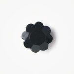 Knoop Zwart Bloem 25 mm