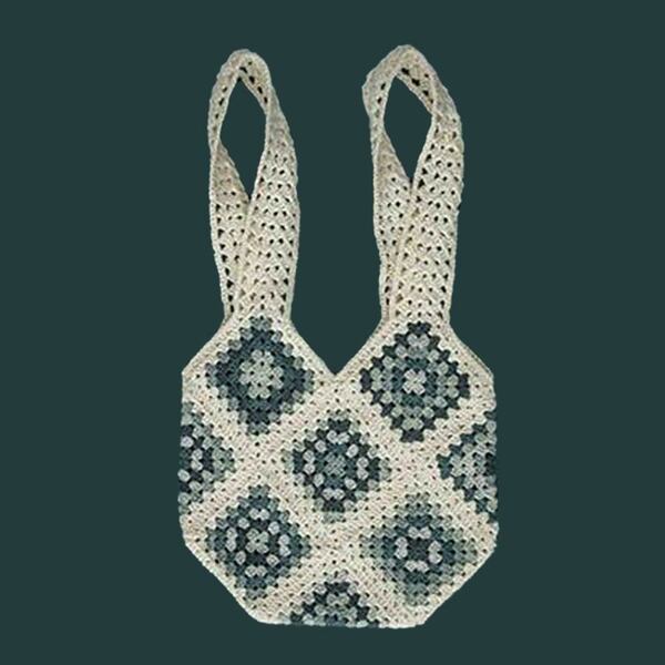 Beginner Granny square Groen tas Haakpakket Scheepjes