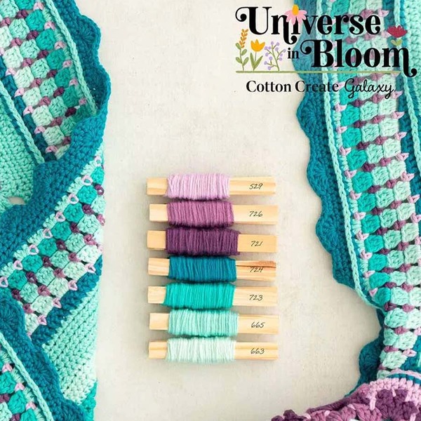 Scheepjes CAL2025 Universe in Bloom kit Cotton Create (100% katoen)